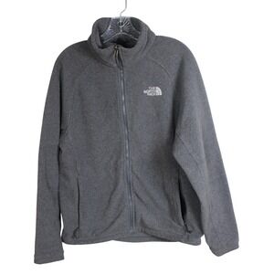 The North Face Men's Fleece Jacket Grey Full‎ Zip Warm Outdoor Casual Size Large